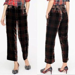 J.Crew Velvet pull on Plaid Pants Size 8